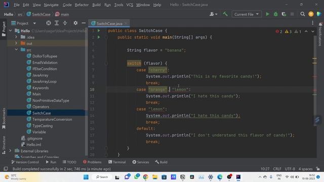 Java switch case statement in Marathi. смотреть онлайн