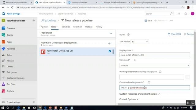 Manage SharePoint Framework Projects using GitHub & Azure DevOps смотреть онлайн