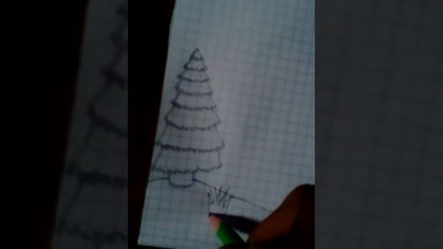 как нарисовать лес и ёлки смотреть онлайн