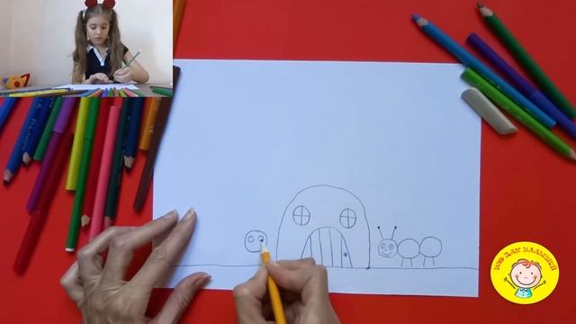 Рисуем СКАЗКУ ПРО МУРАВЬИШКУ. УРОК 6. Тема: "сказка про муравьишку"- цветные карандаши. смотреть онлайн