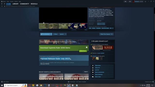 Supreme Ruler 2030 Releases July 2023 смотреть онлайн