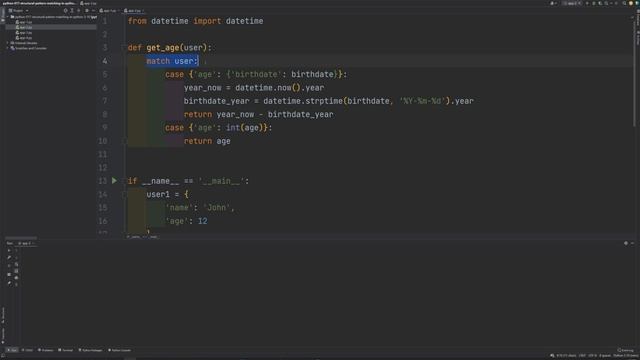 Mechanizm Structural Pattern Matching czyli switch i wygodne przetwarzanie dictionary w Python 3.1 смотреть онлайн