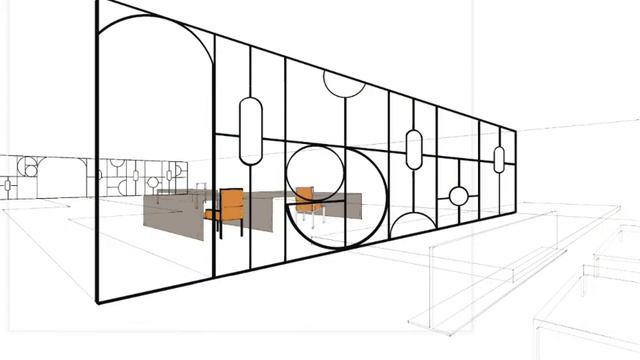 ipad pro interior design Office space sketching. смотреть онлайн