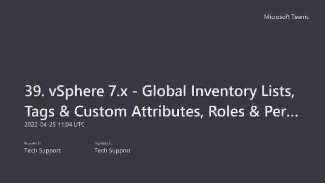39. VCenter Roles & Permissions-Global Inventory, Tags, Custom Attributes | Mastering Access Control