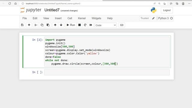 pygame draw circle with python смотреть онлайн