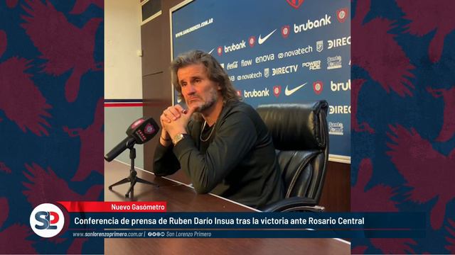 Conferencia de prensa de Ruben Darío Insua tras el triunfo de San Lorenzo ante Rosario Central смотреть онлайн