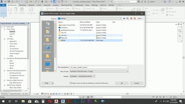 How to export Revit file to Auto CAD (dwg) смотреть онлайн