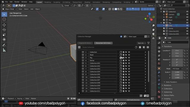 Blender 2.9 Полезные советы | Простой способ управлять коллекциями смотреть онлайн