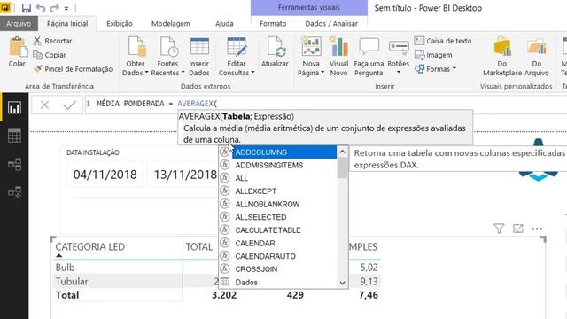 [POWER BI] Cálculo da Média Ponderada Usando AVERAGEX e VALUES смотреть онлайн