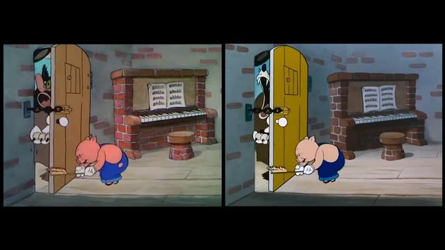 Disney Censorship: Three Little Pigs 1933 original vs 1948 reanimated scene смотреть онлайн