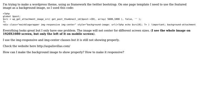 Wordpress: add class to background image смотреть онлайн