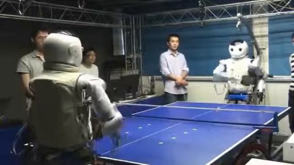 Робот для игры в теннис Robot plays table tennis vs Robot, vs Human