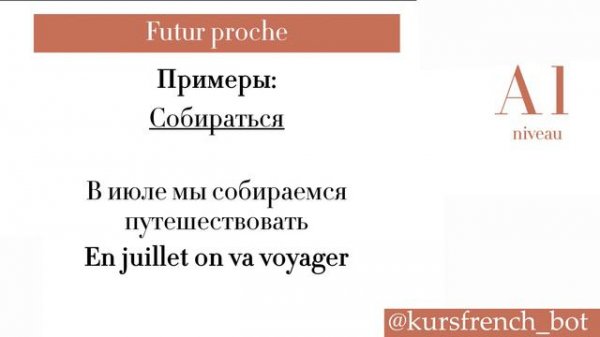 Futur proche. Французский язык. Обучение. Урок.