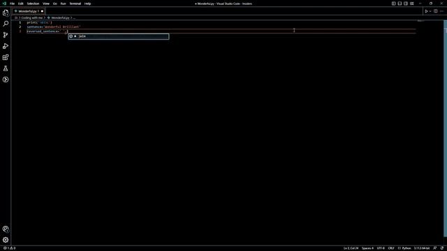 Python Learning: Reversing a Sentence Tutorial Guide How To Fast Easy Program Code Coding Course Fi смотреть онлайн