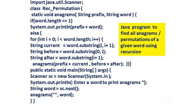 Recursion Anagrams Permutations Java Programming ISC ( Standard XI and XII ) Lesson 59 смотреть онлайн