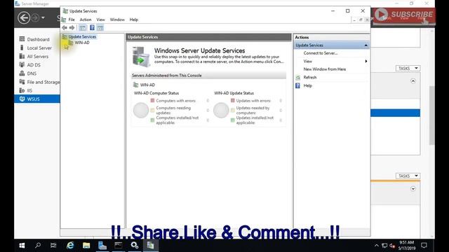 Windows Server 2019 Training 15 - How to Install and Configure WSUS Server on Windows Server 2019 смотреть онлайн