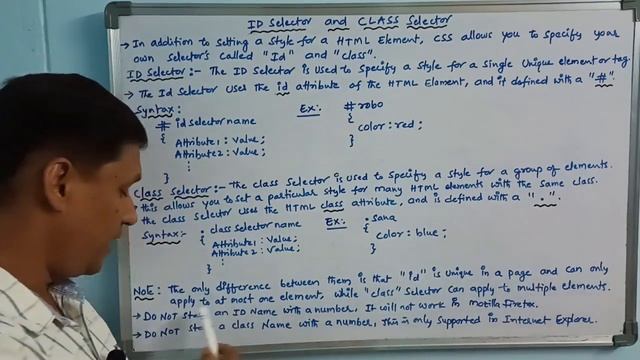 Id Selector and Class Selector in CSS | CSS Selectors | CSS Tutorial | CLASS-23 | HTML | Telugu смотреть онлайн