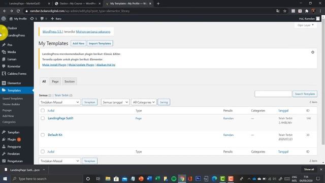 Cara export File Json Template Landing page ke Website Kita смотреть онлайн