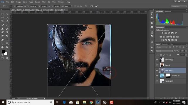 How to edit Like Venom Movie poster design | Photoshop Manipulation editing tutorial смотреть онлайн
