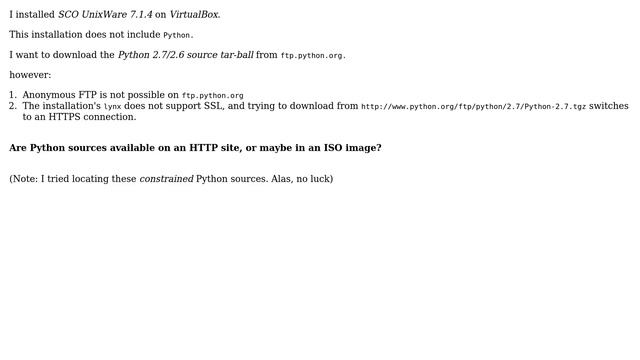 Python sources on an http site, or in ISO image? смотреть онлайн