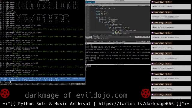 Python Bots & Music Archival | https://twitch.tv/darkmage666 смотреть онлайн