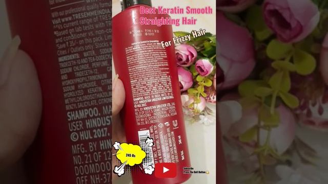 Tresemme Keratin ? Smooth Shampoo ❤ For Frizzy Hair Ll Silky Shine Ll #Shorts  #Yt #ytindia #ty