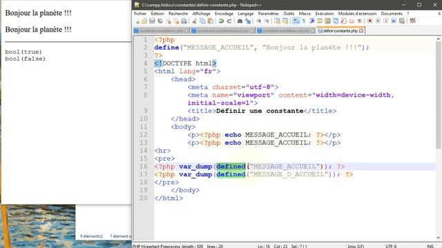 PHP - Utiliser des constantes смотреть онлайн