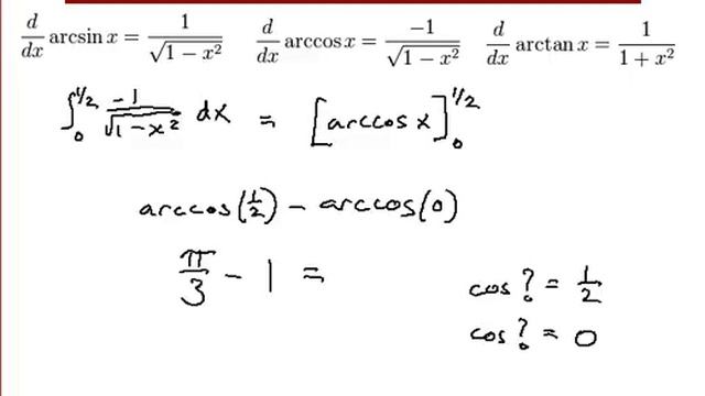 Integrating With the Derivatives of arcsin(x), arccos(x), and arctan(x) смотреть онлайн