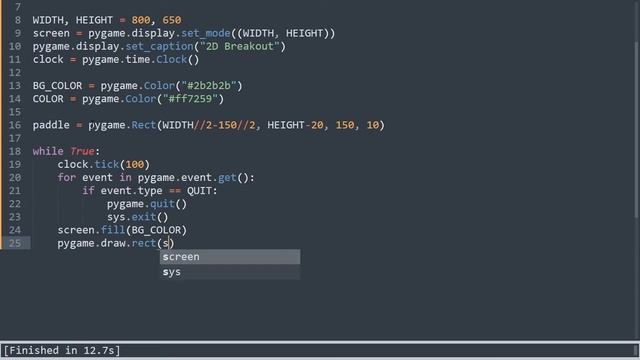 Pygame Tutorial. 2D Breakout game #1 смотреть онлайн