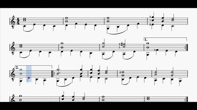 Guitar School, Book 1A, P.age 21.1 Figures / Melody in the Bass. Piece in C Major by Heinrich Alber смотреть онлайн