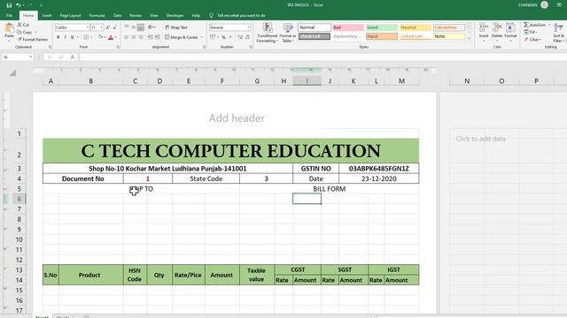 How to create GST tax invoice in Microsoft excel, One click save and print смотреть онлайн
