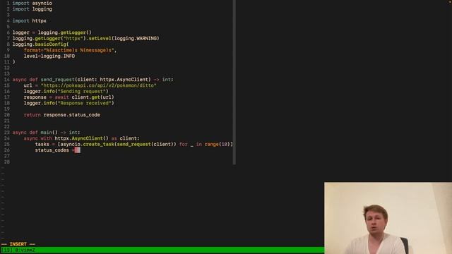 Asynchronous requests and rate limiting (HTTPX and asyncio.Semaphore) смотреть онлайн