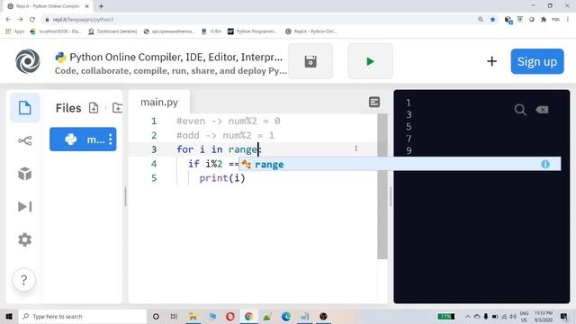 Python : Print the Even / Odd numbers from 0 to 10 смотреть онлайн