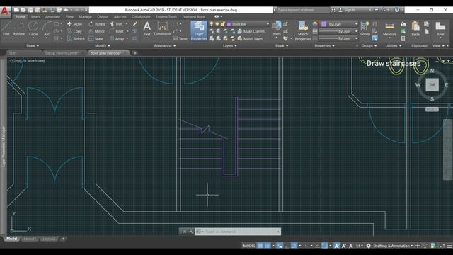 Autocad 2019 - Tutorial for beginners (tips do draw a floor plan) - Part 5 смотреть онлайн