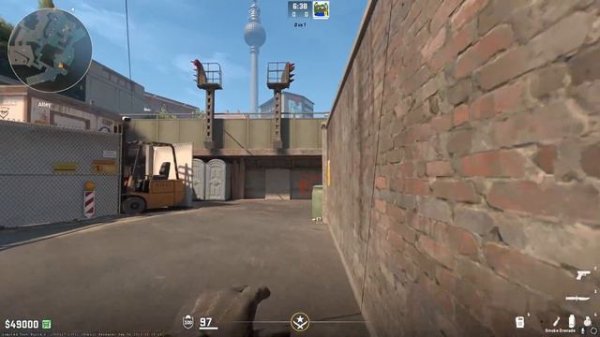 CS2 Overpass Heaven smoke from T spawn