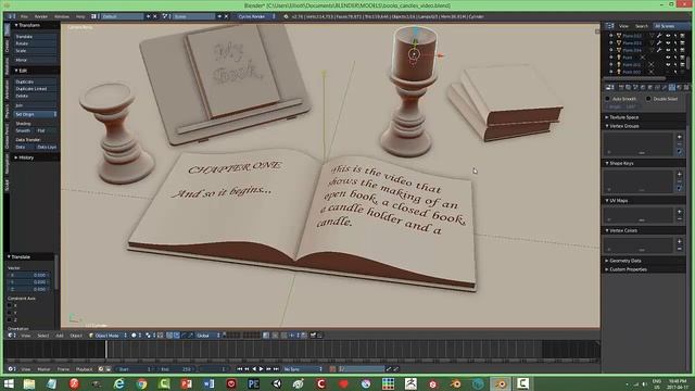 Blender: Modeling Books and Candles (Part 2 of 2) смотреть онлайн