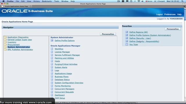 Oracle Training - Navigating in Oracle E-Business Suite R12 смотреть онлайн