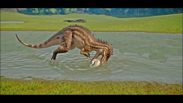REXY VS INDOMINUS REX Dinosaurs Fight in Volcano Island - Jurassic World Evolution смотреть онлайн