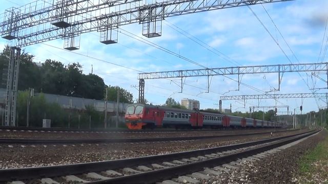 Раменский Электропоезд ЭД4М-0130 сообщением Монино - Москва смотреть онлайн