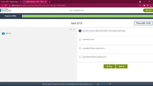 CISCO python solutions PE2 Module 2 Test смотреть онлайн