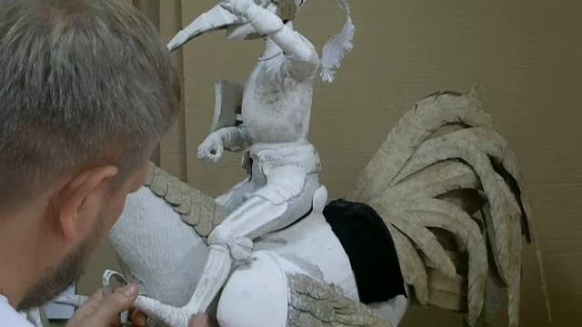 Рыцарь на петухе (процесс работы) смотреть онлайн