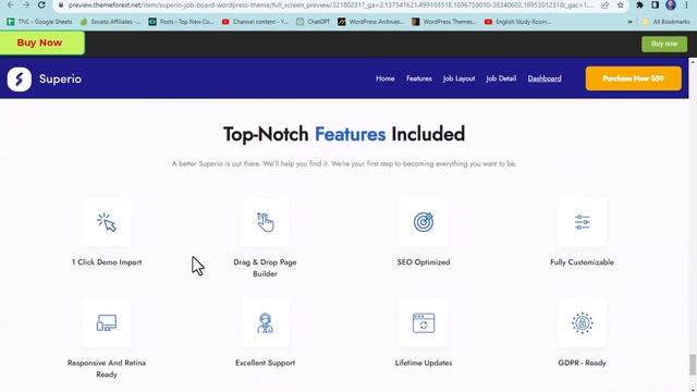 Superio – Job Board WordPress Theme смотреть онлайн