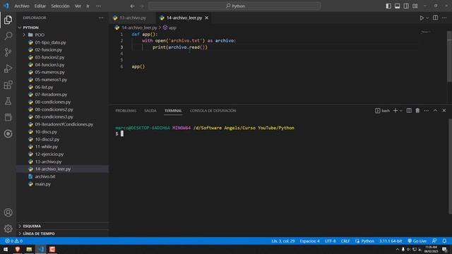 #32 - Leer Contenido De Un Archivo Txt Con Python | Curso De Python