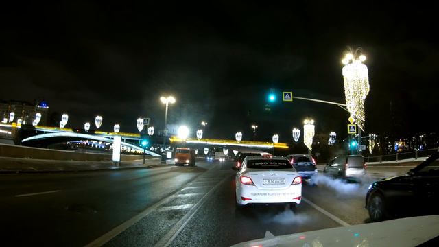 Москва ночью. Набережные реки Москва. Январь 2022 смотреть онлайн