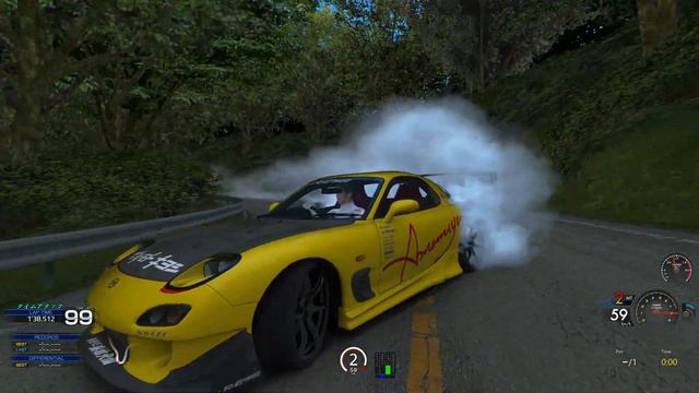 Assetto Corsa - EK Tsukuba Fruits Line - Mazda RX-7 FD3S RE Amemiya Drift Tune - Yellow Carbon