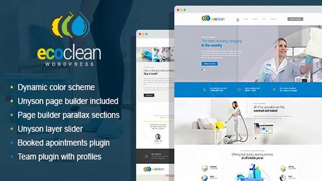 EcoClean - Cleaning company WordPress Theme | Themeforest Website Templates and Themes смотреть онлайн