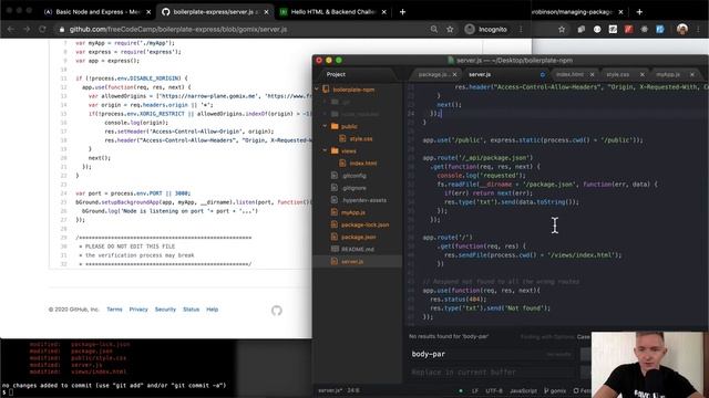 Meet the Node console - Basic Node And Express - Free Code Camp смотреть онлайн