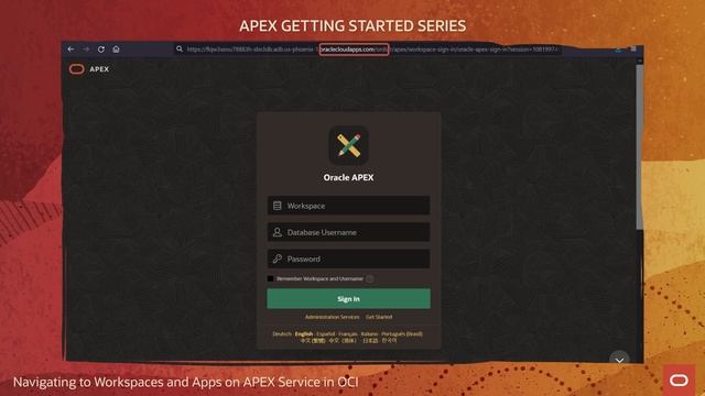 Navigating to Workspaces and Apps on APEX Service смотреть онлайн