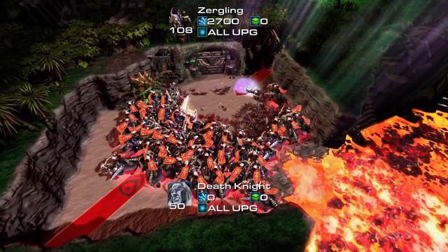 Starcraft 2 vs Warcraft 3! Unit Battle! смотреть онлайн