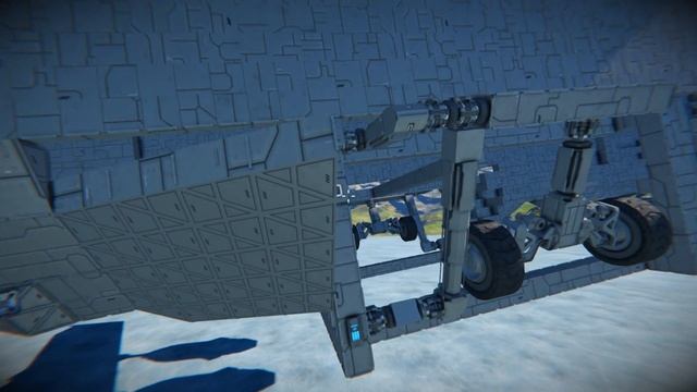 C-17 - First Prototype of Landing Gear Test | Space Engineers | смотреть онлайн